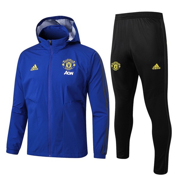 Coupe Vent Manchester United Ensemble Complet 2019-20 Bleu Noir